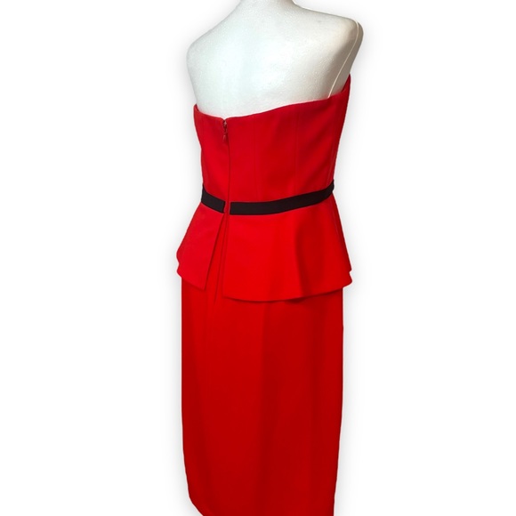 BCBGMaxazria Caitlyn Strapless Embellished Bodice Peplum Gown Mini size 10 - Picture 10 of 16